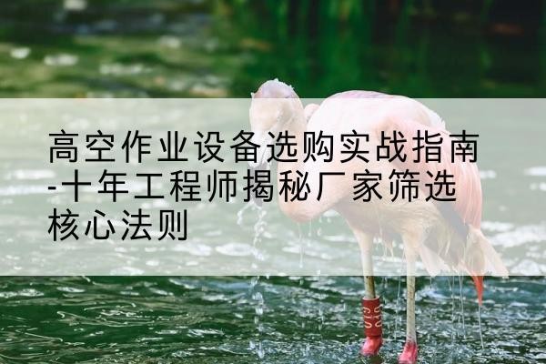 柯坪剪叉式升降机厂家-高空作业设备选购实战指南-十年工程师揭秘厂家筛选核心法则